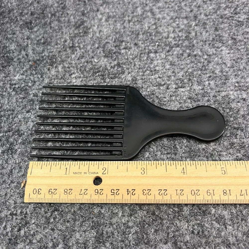 Vintage Goody Lift Comb Hair Pick with Handle Retro  Black 5.25
